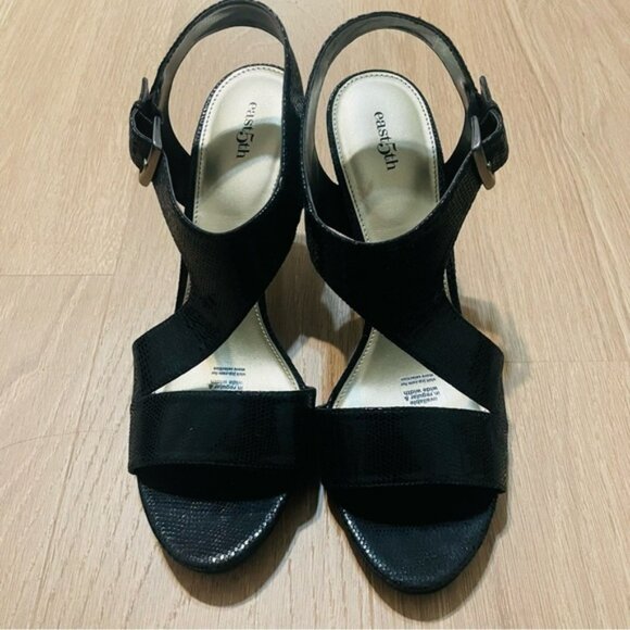 East 5th woman’s black heel sandal size 11 stiletto formal shoe party dressy - Picture 10 of 10